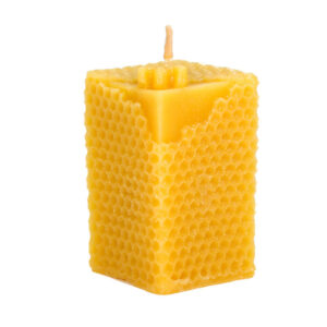 Beeswax candle honeycomb square