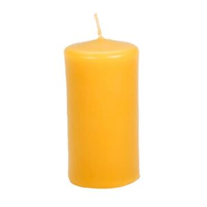 Beeswax candle plain cylinder, height 9cm